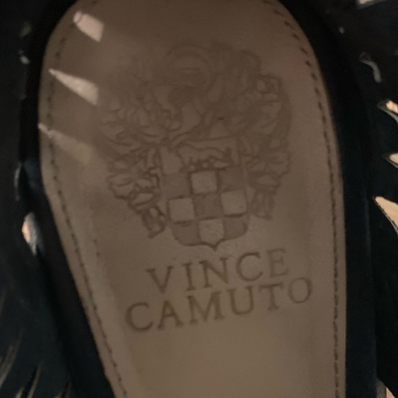 Vince Camuto Women's TARITA Cutout Lace-Up Sandal navy leather suede size 8.5 - Picture 7 of 8